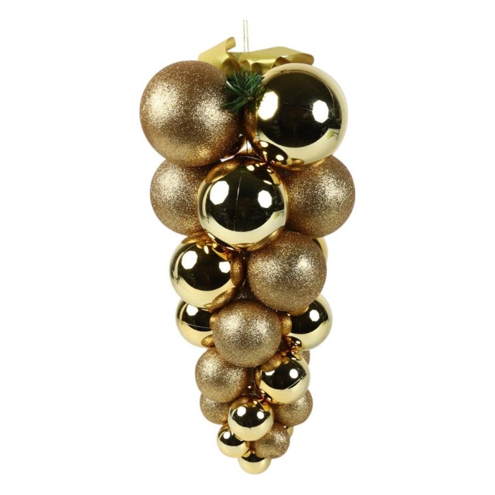 GRAPPOLO SFERE PLASTICA ORO H.46